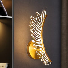 Load image into Gallery viewer, Minimalist Wall Sconces Gold Single Acrylic Lampshade LED Tri-Color Light Bedside Lamp