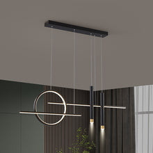 Load image into Gallery viewer, Light LED Pendant Light Height Adjustable Chandelier for Bedroom Kitchen Black/Gold 100 cm