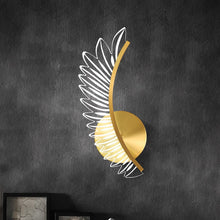 Load image into Gallery viewer, Minimalist Wall Sconces Gold Single Acrylic Lampshade LED Tri-Color Light Bedside Lamp