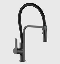 Load image into Gallery viewer, Kitchen Tap Silver/Anthracite Grey Swivel Modern Pull Down Sprayer Stainless Steel