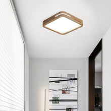 Load image into Gallery viewer, LED Ceiling Light 30cm Wood Effect Square/Round 3 Color Lights