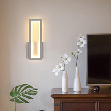 Load image into Gallery viewer, Wall Light Modern Iron Wall Sconce Wall Mounted Light 17W Bedside Lamp Rectangle Black/White