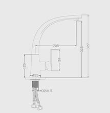 Load image into Gallery viewer, Kitchen Tap Modern Chrome Faucet with Single Lever Control Stainless Steel
