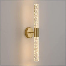 Load image into Gallery viewer, LED Wall Sconce Crystal with Bubble Glass Wall Lamps Modern Indoor Crystal Black/Gold Warm White