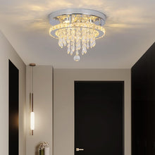 Load image into Gallery viewer, Ceiling Light Silver Modern Crystal Flush Mount Cool White/Warm White LED 30 x 22 cm