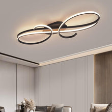Load image into Gallery viewer, Modern LED Black Ceiling Light With Remote Control 80cm