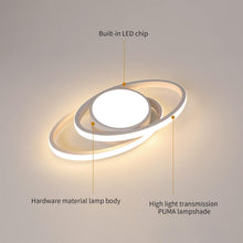 Load image into Gallery viewer, Modern LED Ceiling Light with Remote Control – Decorative Flush Mount Fixture White 40cm