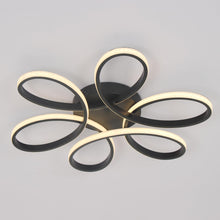 Load image into Gallery viewer, Modern Ceiling Light LED Semi Flush Mount Ceiling Fixture Black 43/74cm 3 Color Lights