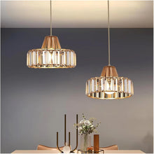 Load image into Gallery viewer, Nordic Crystal Pendant Lamp Black/Gold Glass Pendant Light Mini Modern Luxury E26