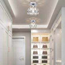 Load image into Gallery viewer, Mini Ceiling Light Crystal Silver Chandelier Semi Flush Mounted Modern G9
