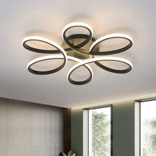 Load image into Gallery viewer, Modern Ceiling Light LED Semi Flush Mount Ceiling Fixture Black 43/74cm 3 Color Lights