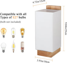 Load image into Gallery viewer, Wooden Wall Lights Indoor E27 Modern Minimalist Design Wall Lamp