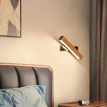 Load image into Gallery viewer, Wall Sconce LED Rotatable Wood Bedside Wall Mount Lamp Black/White Warm White