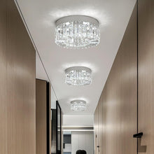 Load image into Gallery viewer, LED Ceiling Light Crystal Chandelier Silver Pendant Light 3 Colors Light 50 cm