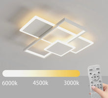 Load image into Gallery viewer, LED Ceiling Light Modern with Remote Control Acrylic Black/White 42 cm Rectangular Light