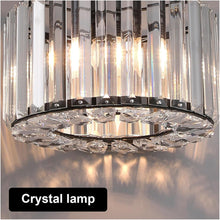 Load image into Gallery viewer, Nordic Crystal Pendant Lamp Black/Gold Glass Pendant Light Mini Modern Luxury E26