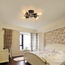 Load image into Gallery viewer, Modern Chandelier Sputnik Industrial 4 Lights E27 Metal Base Retro Black Ceiling Lamp