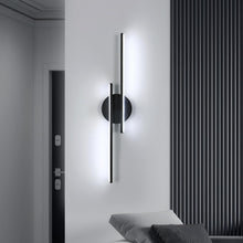 Load image into Gallery viewer, Modern Linear LED Wall Light 60cm Cool White 6500K Black/White