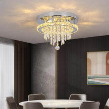 Load image into Gallery viewer, Ceiling Light Silver Modern Crystal Flush Mount Cool White/Warm White LED 30 x 22 cm