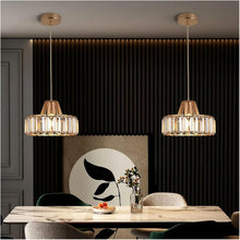 Load image into Gallery viewer, Nordic Crystal Pendant Lamp Black/Gold Glass Pendant Light Mini Modern Luxury E26