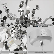 Load image into Gallery viewer, Chandelier Pendant Light Height Adjustable Silver/Gold Hanging Lamp