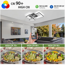 Load image into Gallery viewer, LED Ceiling Light With Remote Control Square Ceiling Light Dimmable 55cm Black 4 Color Lights