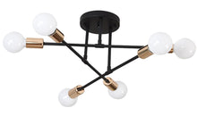 Load image into Gallery viewer, Modern Chandelier 6 Lights Semi Flush Mount Chandelier E27(not included) Base Black/White