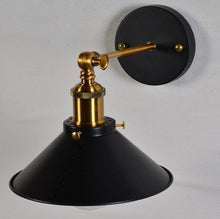Load image into Gallery viewer, Wall Sconce E27 Base Black Metal Wall Light Retro Design Adjusted Angle Wall Light Fixture