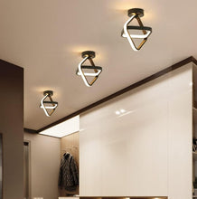 Load image into Gallery viewer, Black LED Ceiling Light 21 W Square Modern Indoor Ceiling Lamps for Balconies, Hallway, Living Room, Bedroom, Kitchen