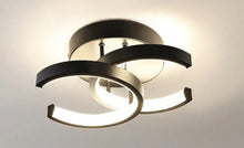 Load image into Gallery viewer, 2-Light LED Ceiling Lights Modern Flush Mount Ceiling Lamp Metal Ceiling Lighting Fixture for Living Black/White 18W