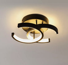 Load image into Gallery viewer, 2-Light LED Ceiling Lights Modern Flush Mount Ceiling Lamp Metal Ceiling Lighting Fixture for Living Black/White 18W