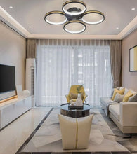 Load image into Gallery viewer, Bedroom LED Ceiling Light 4 Head Chic Chandelier Pendant Lamp Black/White Lighting