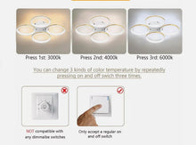 Load image into Gallery viewer, Bedroom LED Ceiling Light 4 Head Chic Chandelier Pendant Lamp Black/White Lighting