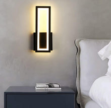 Load image into Gallery viewer, Wall Light Modern Iron Wall Sconce Wall Mounted Light 17W Bedside Lamp Rectangle Black/White