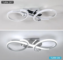 Load image into Gallery viewer, LED Ceiling Lights 36W Modern Curved Design Ceiling Lamp Elegant Unique Silver