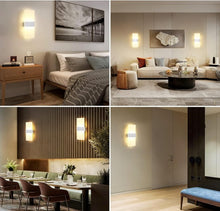 Load image into Gallery viewer, 12 W LED White Wall Light Indoor Modern Wall Lamp Up and Down Hallway Lighting for Bedroom Corridor Living Room Stairs Warm White