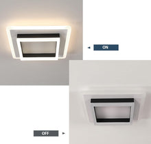 Load image into Gallery viewer, LED Ceiling Light 30 W 3500 LM LED Ceiling Light Modern Acrylic Black Square Cold White 20 cm