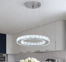 Load image into Gallery viewer, Modern Crystal Ceiling Light LED Chrome Pendant Lighting 30cm