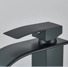 Load image into Gallery viewer, Basin Tap Modern Black/Gold/Silver Waterfall Tall Single Lever Handle Single Hole Mono Basin Mixer
