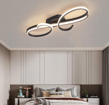 Load image into Gallery viewer, Modern LED Black Ceiling Light With Remote Control 80cm