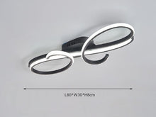 Load image into Gallery viewer, Modern LED Black Ceiling Light With Remote Control 80cm