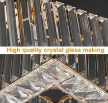 Load image into Gallery viewer, Semi Flush Mount Ceiling Light Crystal Chandelier Modern Ceiling Light Fixture Gold/Black 20 cm