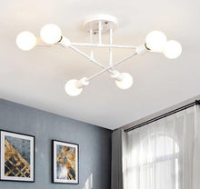 Load image into Gallery viewer, Ceiling Light White Vintage Pendant Light Industrial Chandelier 6 x E27 (included)