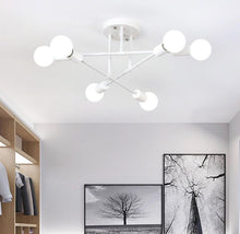 Load image into Gallery viewer, Ceiling Light White Vintage Pendant Light Industrial Chandelier 6 x E27 (included)