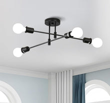 Load image into Gallery viewer, Ceiling Light Vintage Modern Black E27 Metal Chandelier for Indoor