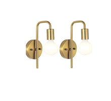 Load image into Gallery viewer, Indoor Wall Light E27 2 Pack Black/Gold U-Shaped Wall Lighting