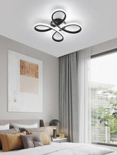 Load image into Gallery viewer, Modern LED Ceiling Light White/Black , 30W Ceiling Lamp Flower Ceiling Lighting Cool Light