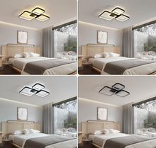Load image into Gallery viewer, Modern Square Dimmable LED Ceiling Light Black, Modern Light with Remote Control 57 cm