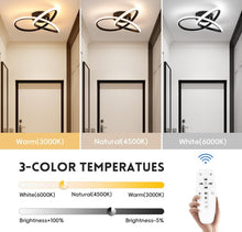 Load image into Gallery viewer, LED Black Ceiling Light Dimmable with Remote Control 40cm Modern Ceiling Lamp