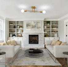 Load image into Gallery viewer, Ceiling Lamp Gold E27 Iron 2 Lights Industrial Chandelier Lamp